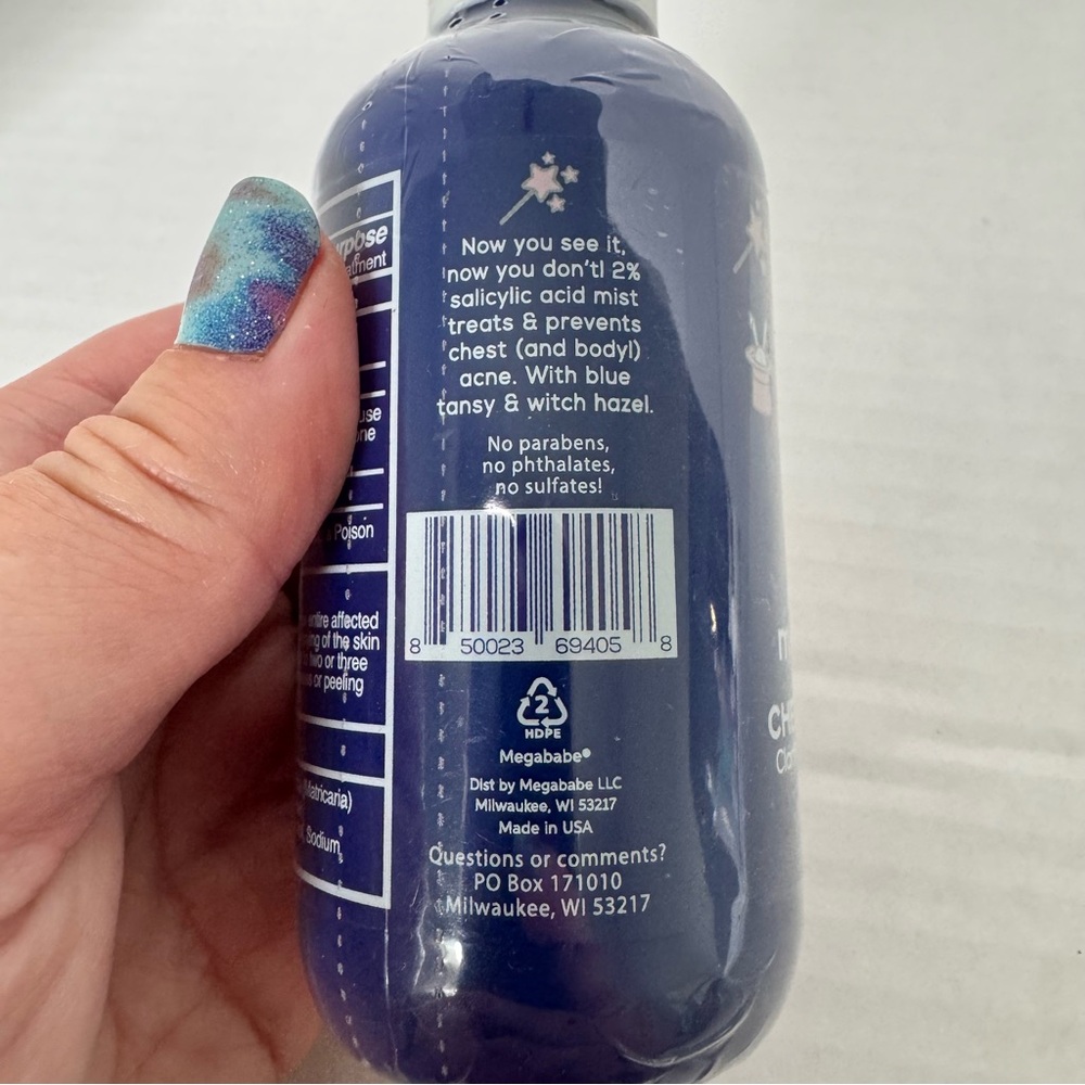 New Megababe Chest-o Presto Clarifying Body Acne Mist 3.8 oz Salicylic Acid - Picture 7 of 16